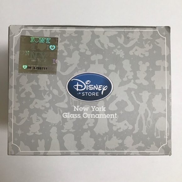 NEW Disney Store Authentic I LOVE NEW YORK Glass Christmas Ornament Mickey Ears - Picture 4 of 16